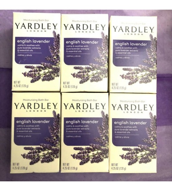 Yardley of London English Lavender Naturally Moisturizing Bar with Essential Oils 4.25 oz