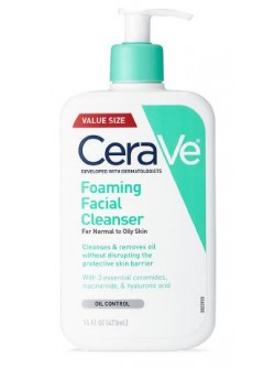 CeraVe Foaming Face Cleanser Fragrance Free Face Wash with Hyaluronic Acid