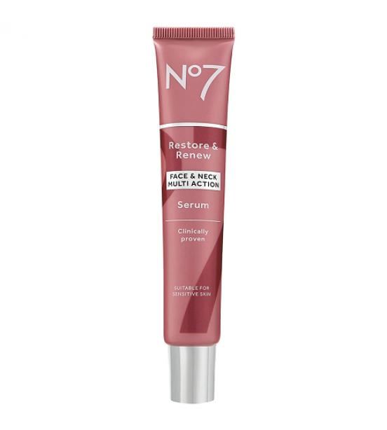 No7 Restore & Renew Face & Neck Multi Action Serum 1.69 oz