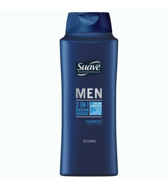 Suave Men 2 in 1 Shampoo and Conditioner Ocean Charge 28.0 oz