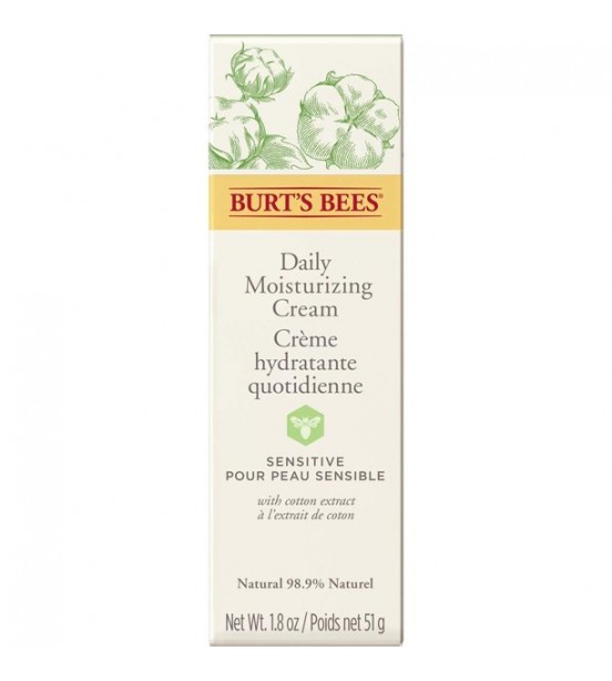 Burt's Bees Daily Face Moisturizer Cream for Sensitive Skin 1.8 oz