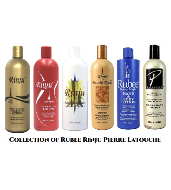 Collection of Rubee, Rinju, and Pierre Latouche lotion 16 Oz each