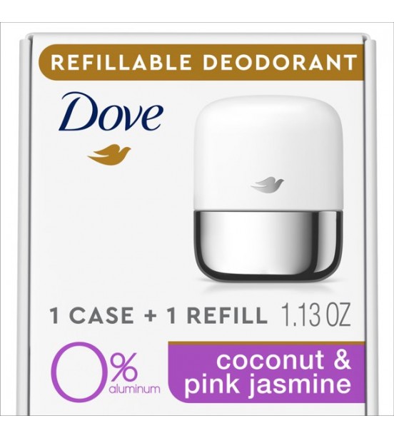 Dove Refillable Deodorant 0% Aluminum Sensitive Starter Kit