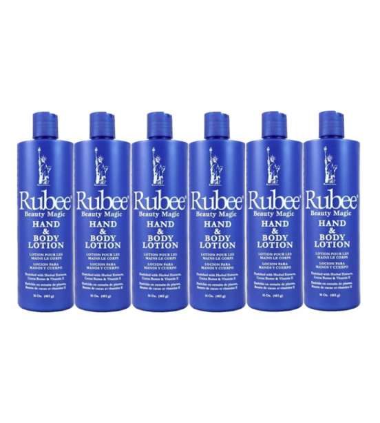 6 Pack Rubee Beauty Magic Hand And Body Lotion, 16 Oz