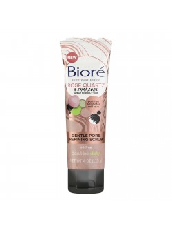 Bioré Rose Quartz With Charcoal Gentle Pore Refining scrub