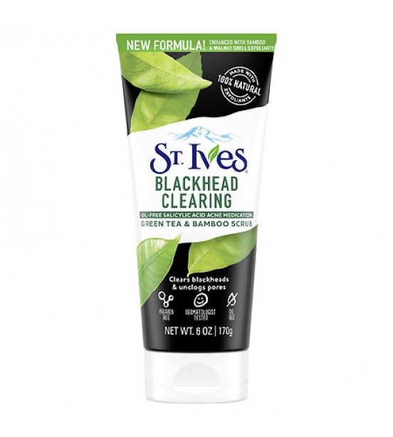 St. Ives Blackhead Clearing Face Scrub Green Tea 6.0 oz