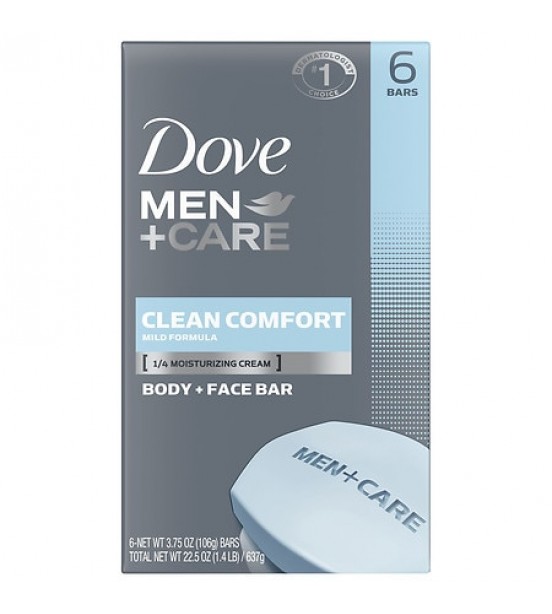 Dove Men+Care Body and Face Bar Clean Comfort Clean Comfort 3.75 OZ x 8 bars