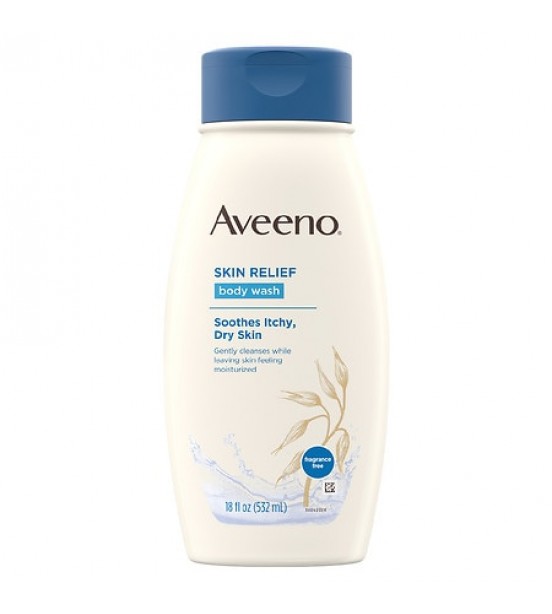 Aveeno Skin Relief Body Wash For Dry Skin Fragrance-Free 18.0 fl oz