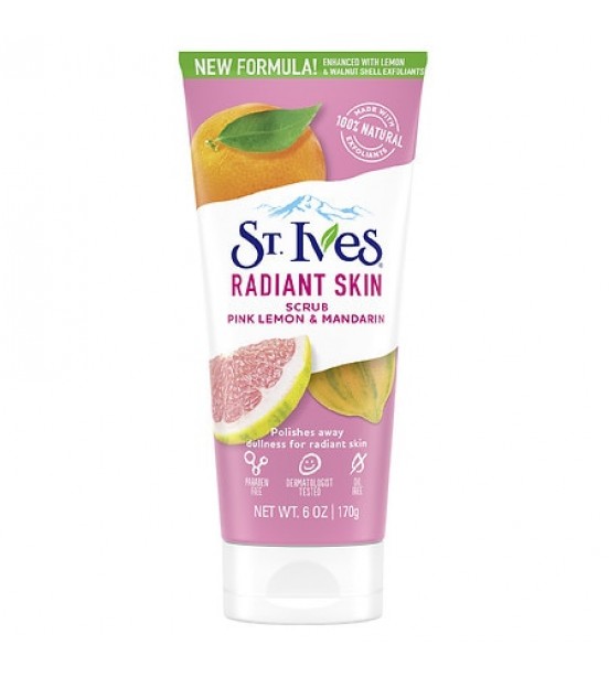St. Ives Radiant Skin Face Scrub Pink Lemon and Mandarin Orange 6.0 oz