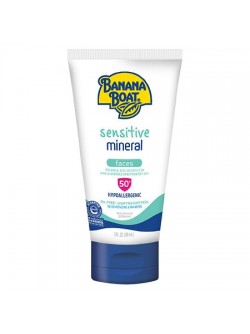 Banana Boat Sensitive 100% Mineral Face Sunscreen Lotion SPF 50+3.0 fl oz