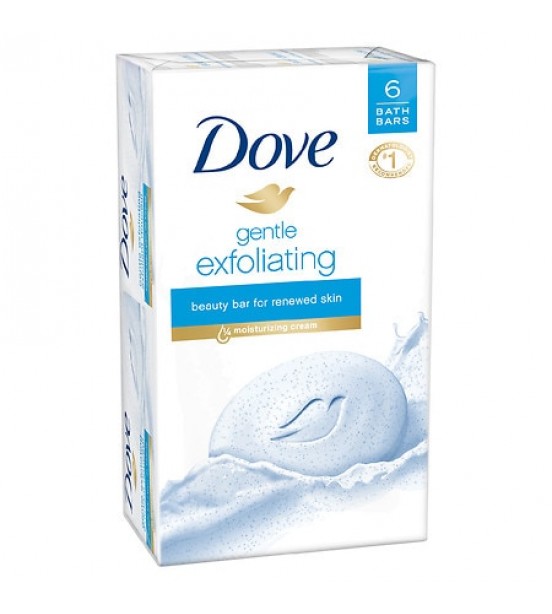 DOVE Beauty Bars Gentle Exfoliating 3.75 oz x 6 pack