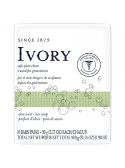 Ivory Soap Bars Aloe 3.17 oz x 10 pack
