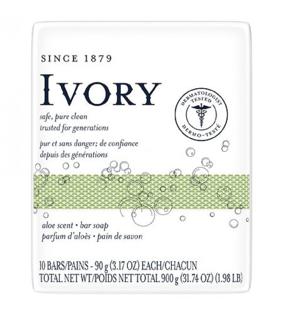 Ivory Soap Bars Aloe 3.17 oz x 10 pack