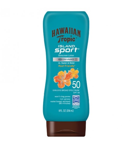 Hawaiian Tropic Island Sport Lotion Sunscreen SPF 50 8.0 fl oz