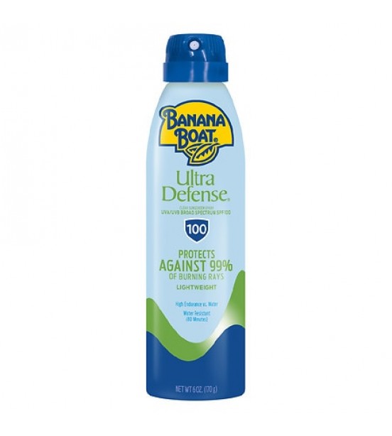 Banana Boat Ultra Defense Clear Sunscreen Spray SPF 100 6.0 oz