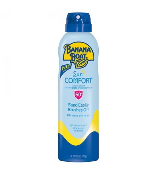 Banana Boat SunComfort Clear Sunscreen Spray SPF 50+6.0 oz