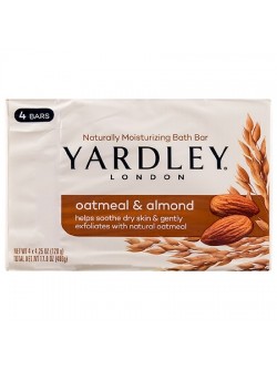Yardley of London Naturally Moisturizing Bath Bar Oatmeal & Almond 4.25 oz x 3 pack