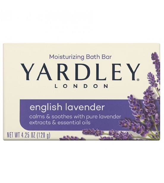 Yardley of London English Lavender Naturally Moisturizing Bar with Essential Oils 4.25 oz