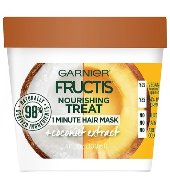 Garnier Fructis Nourishing Treat 1 Minute Hair Mask with Coconut Extract 3.4 oz