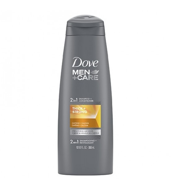 Dove Men+Care 2 in 1 Shampoo and Conditioner Thick and Strong with Caffeine 12.0 oz